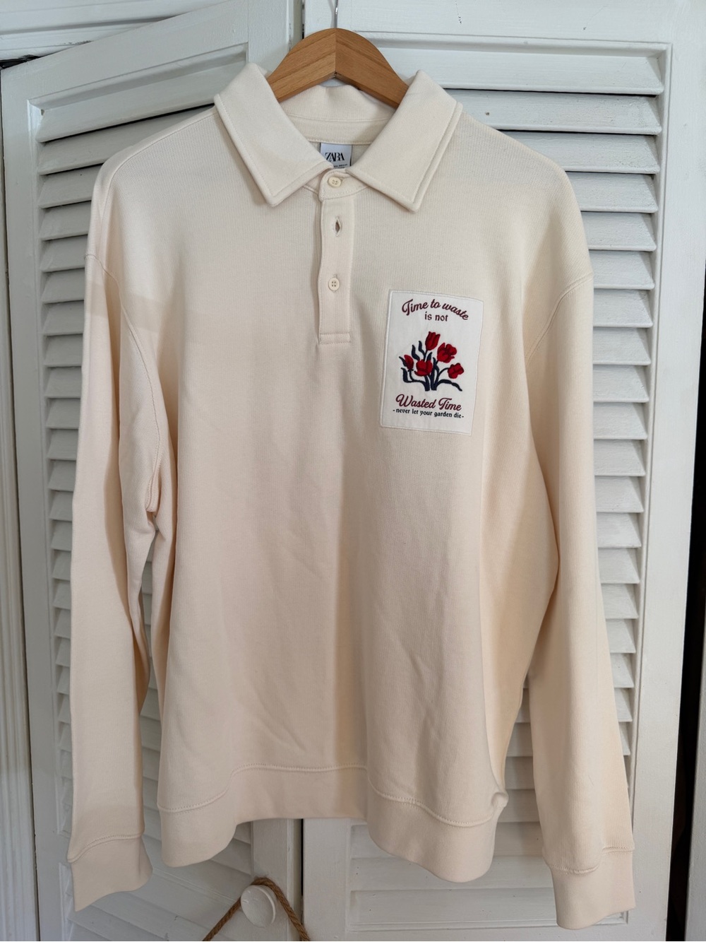 Zara Cream Polo Sweater